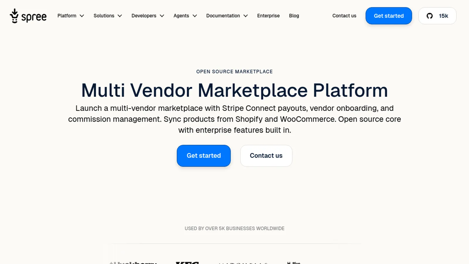 Screenshot of the Vendo Connect Inc. homepage