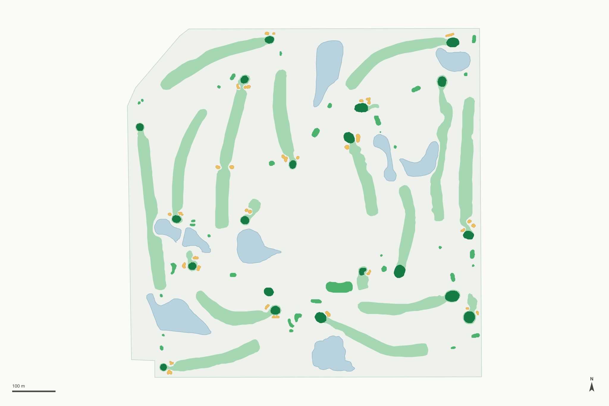 Map of Shelby Crossing Golf Course and Event Center