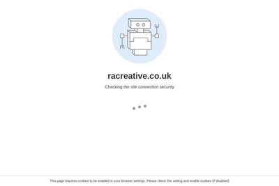 Screenshot of the RA Creative homepage