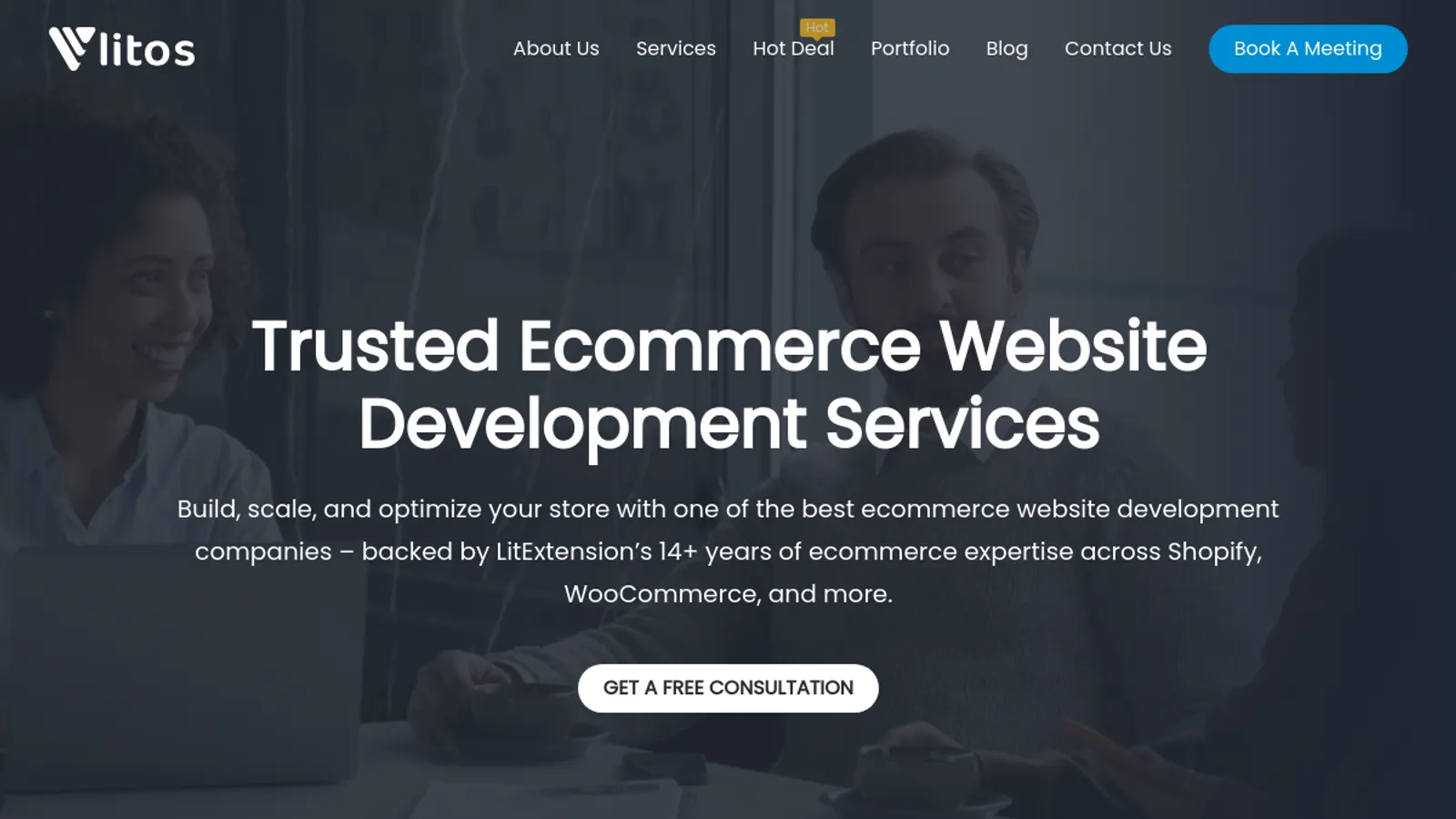 Screenshot of the LitOS.io homepage