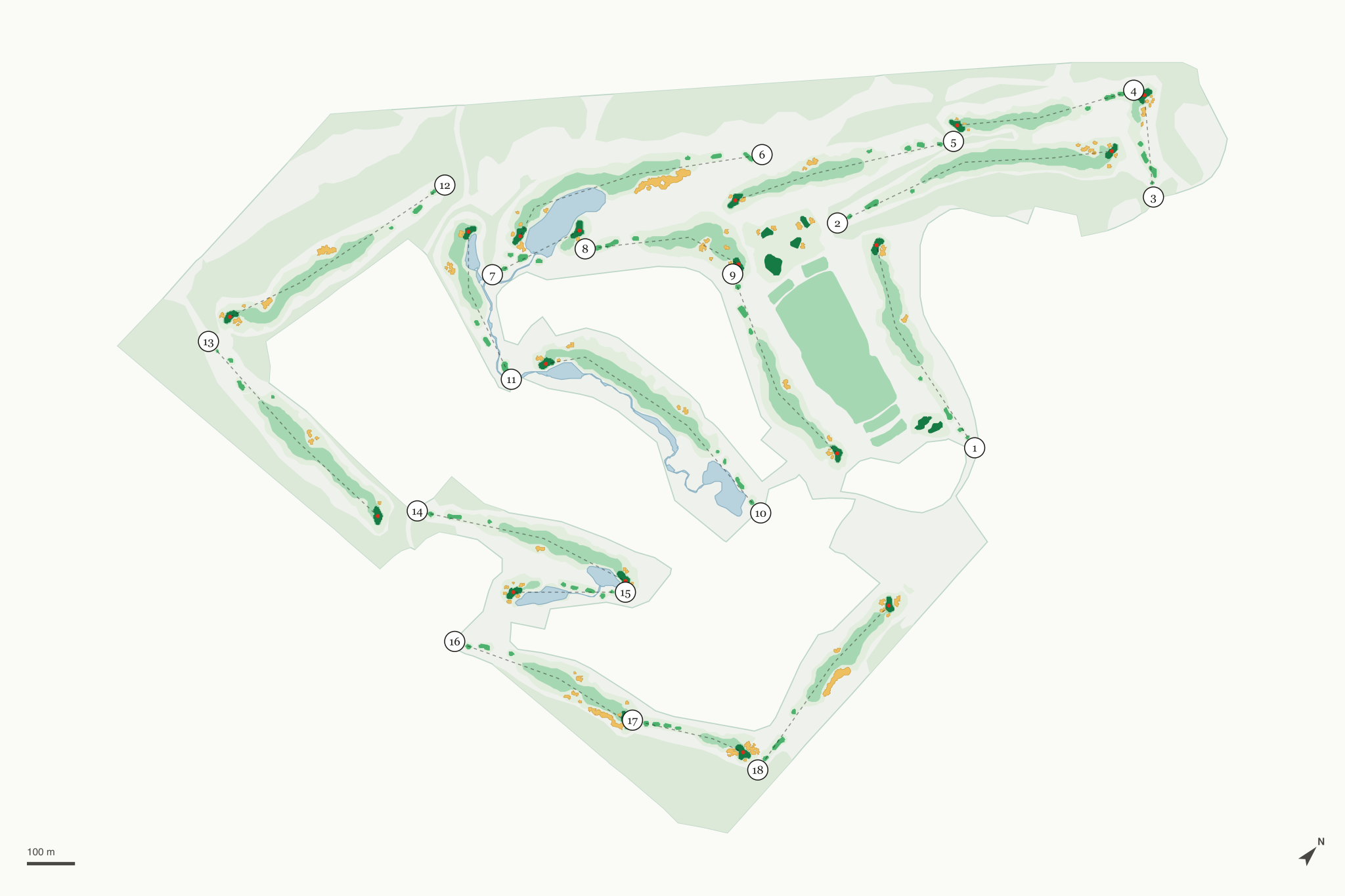 Map of Old Greenwood Golf Course