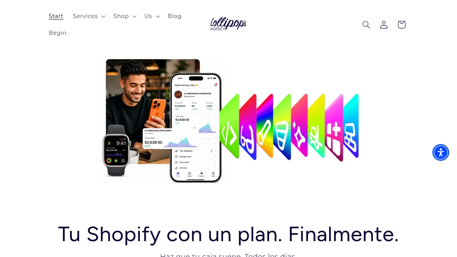 Screenshot of the Lollipops Agency homepage