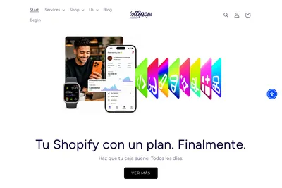Screenshot of the Lollipops Agency homepage