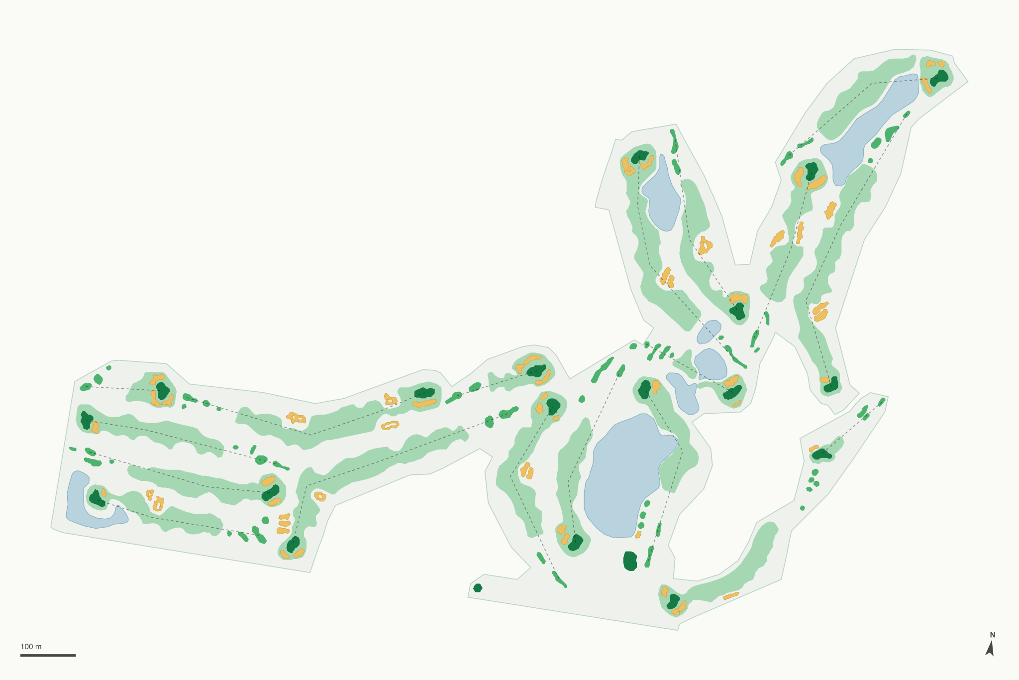Map of MeadowWood Golf Course