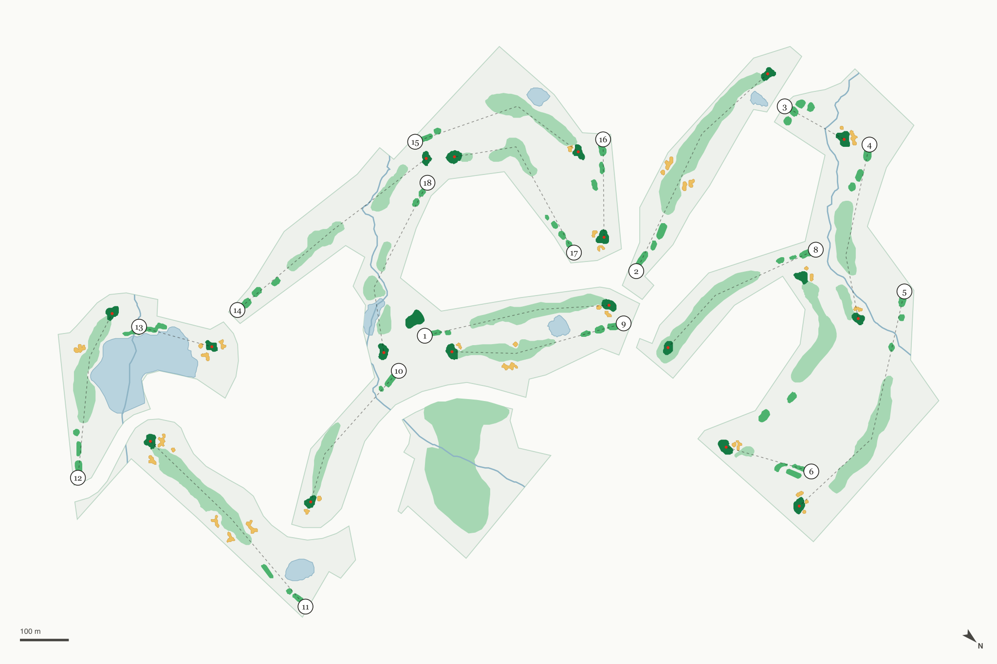 Map of Bos Landen Golf Course