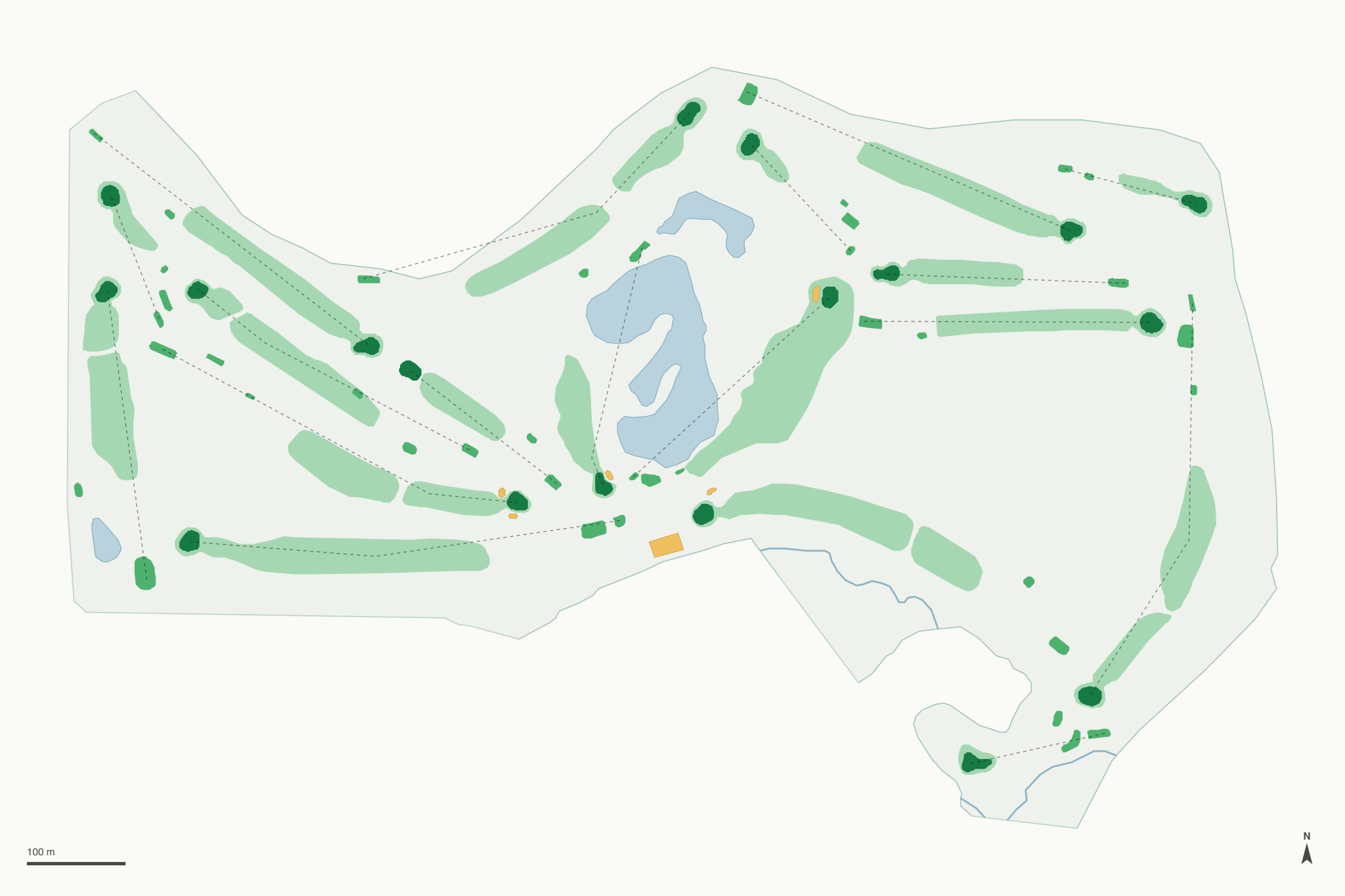 Map of The Blue Heron Golf Course