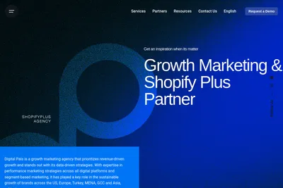 Screenshot of the Digital Pals homepage