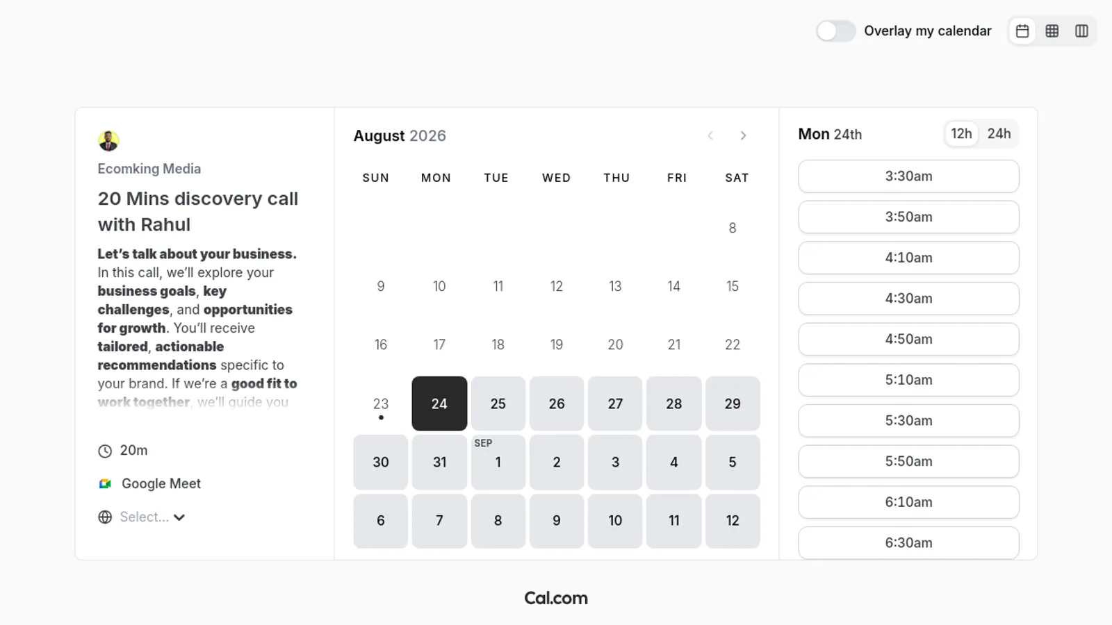 Screenshot of the Rahul Jain homepage