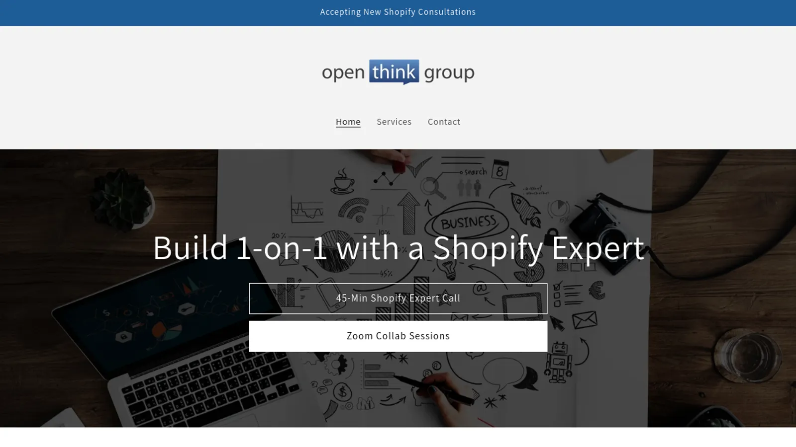 Screenshot of the Open Think Group, Inc. homepage