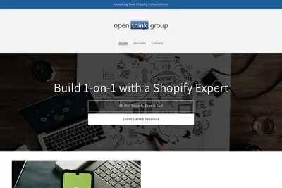 Screenshot of the Open Think Group, Inc. homepage