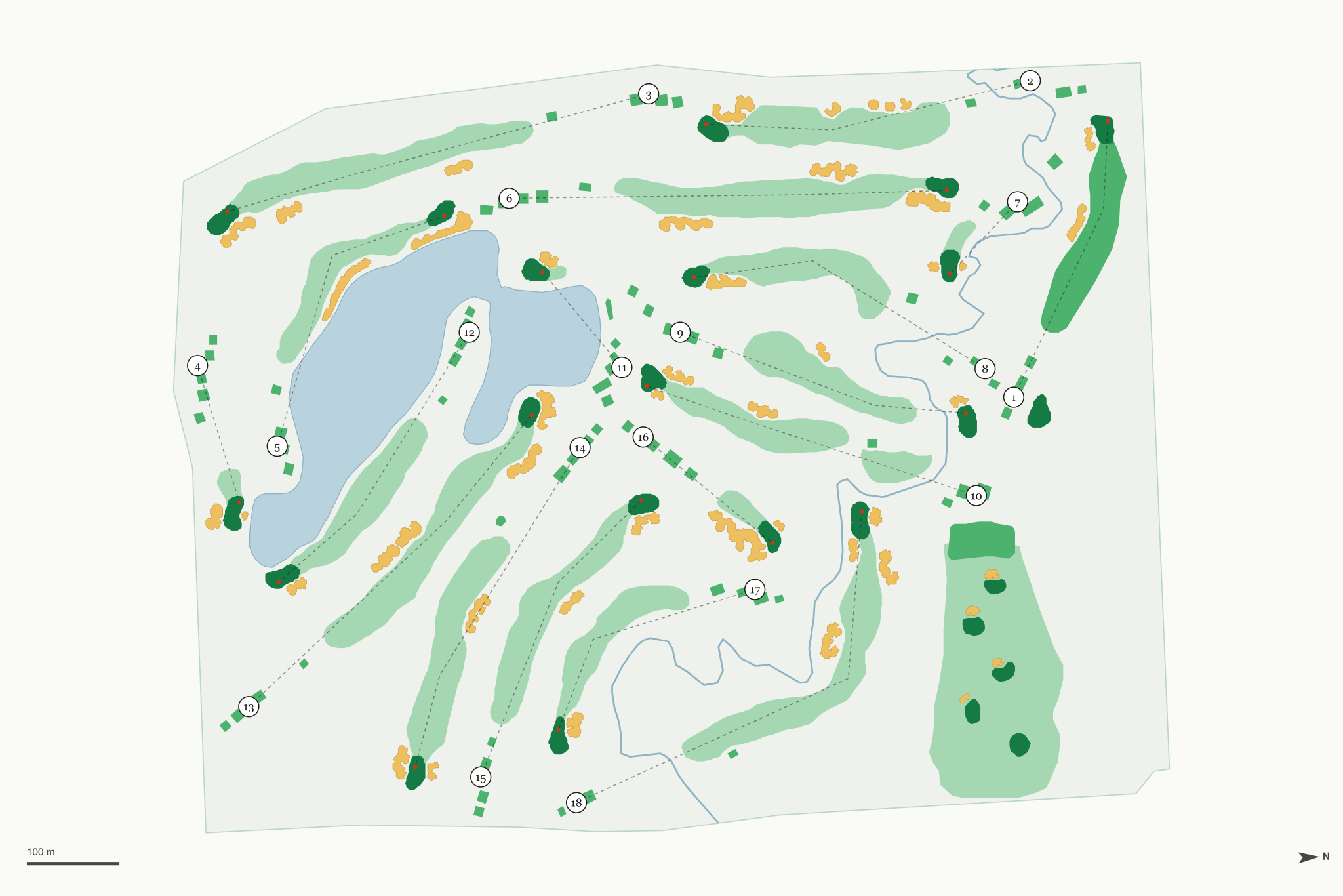 Map of Dacotah Ridge Golf Club