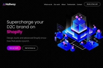 Screenshot of the Hallway homepage