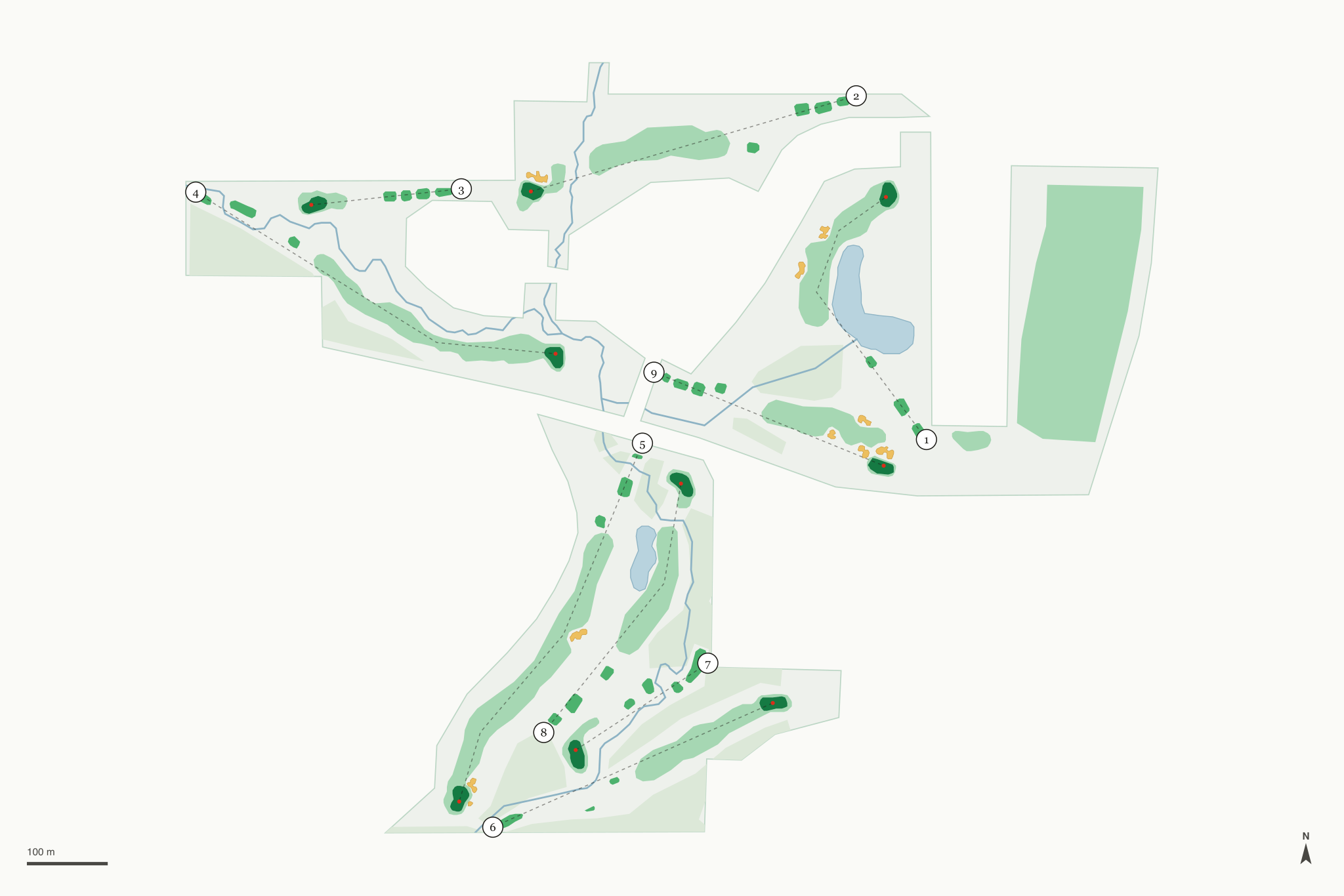 Map of Pebble Creek Golf Course