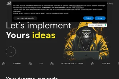 Screenshot of the Blhack Srl homepage