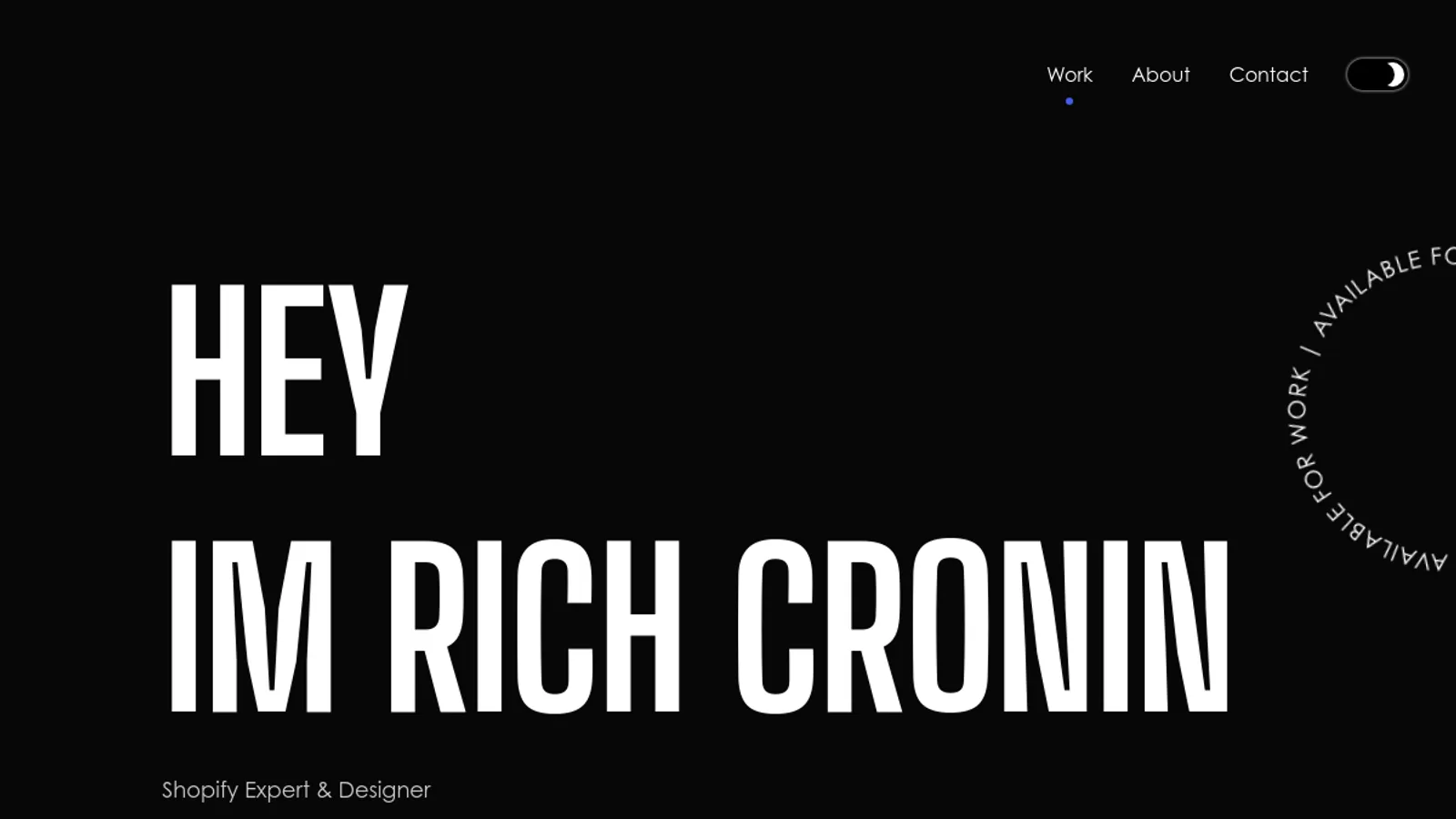 Screenshot of the Rich Cronin Limited homepage