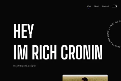 Screenshot of the Rich Cronin Limited homepage