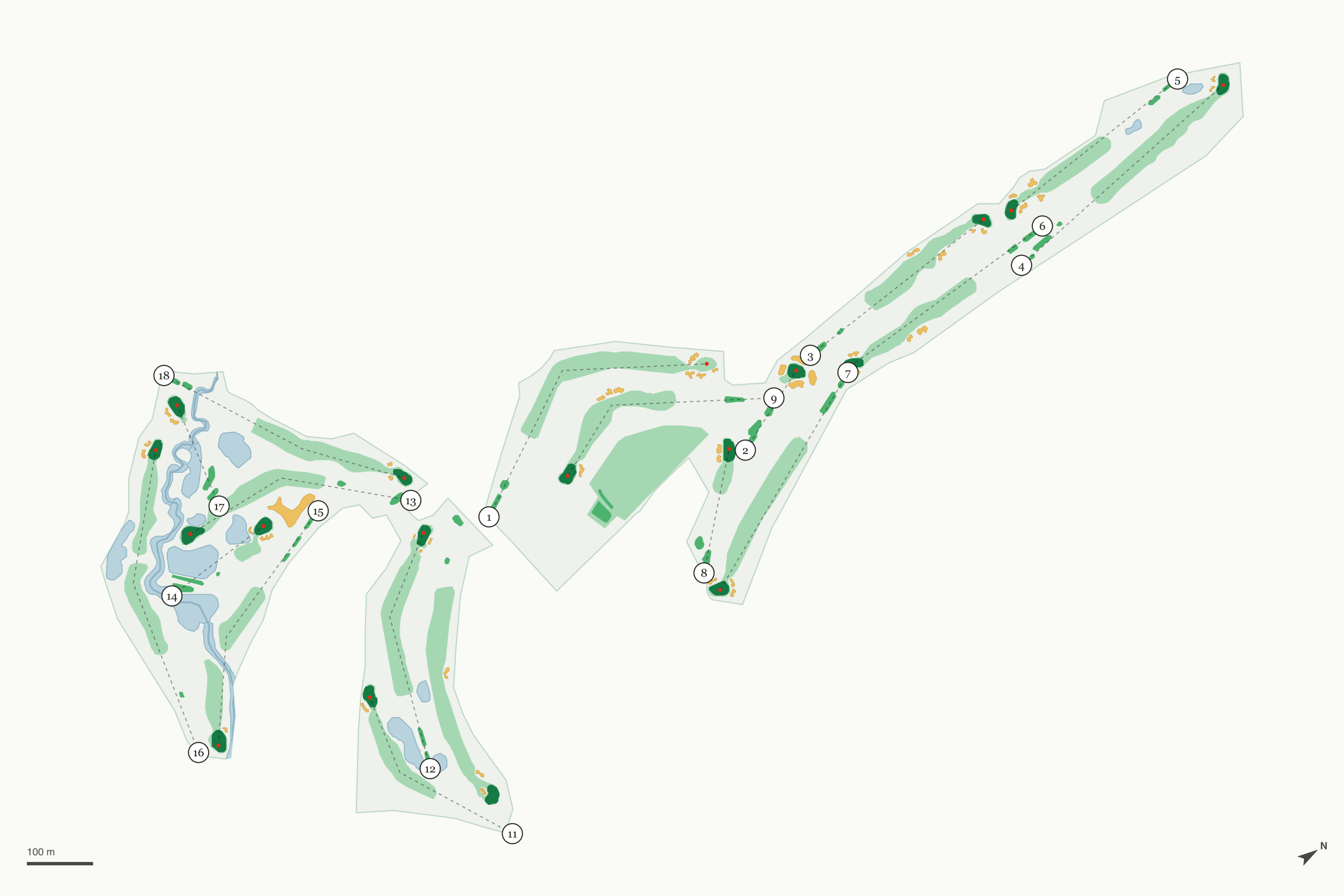 Map of Bent Creek Golf Club