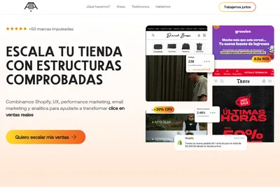 Screenshot of the Amatora homepage