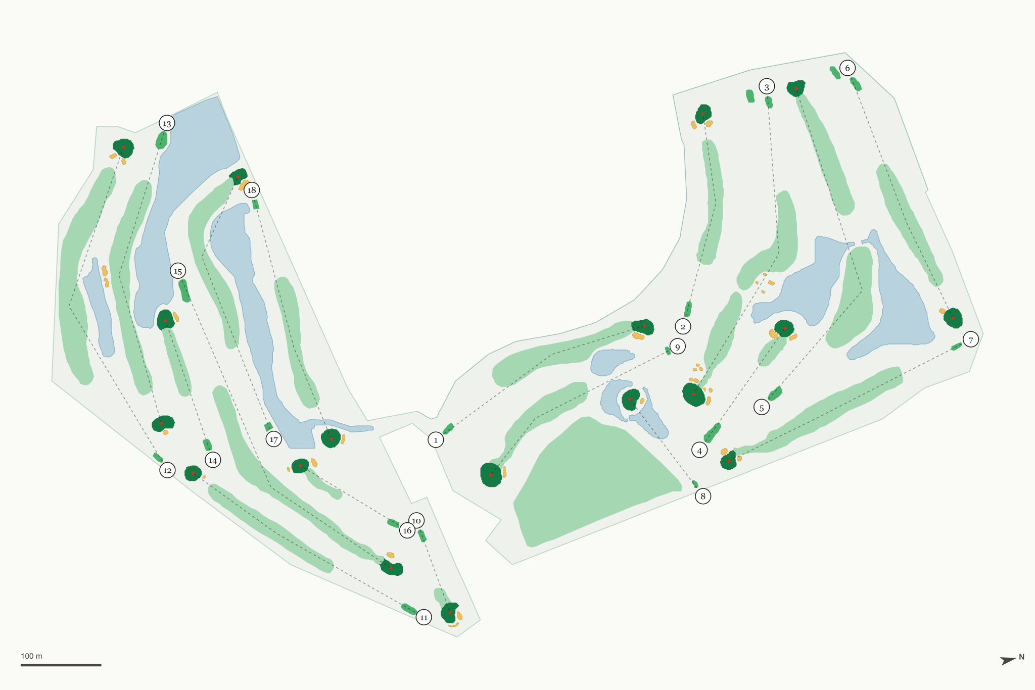 Map of Harbor Links Golf Course