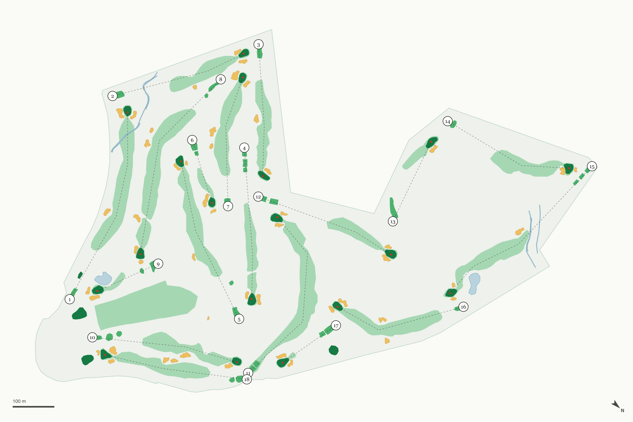 Map of Mountain Meadows Golf Course