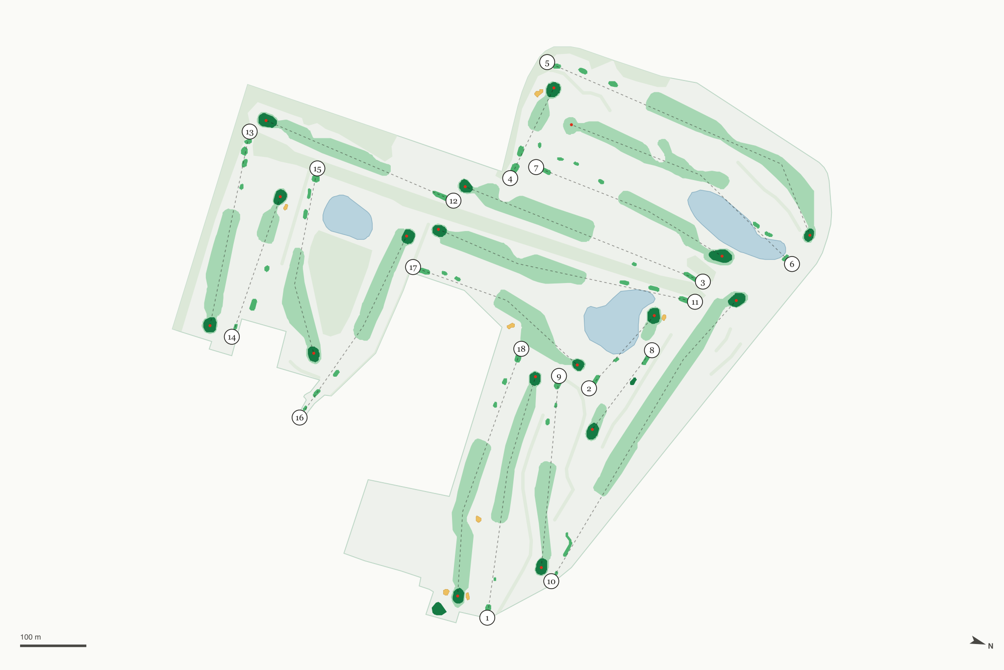 Map of Furnace Creek Ranch Golf Course