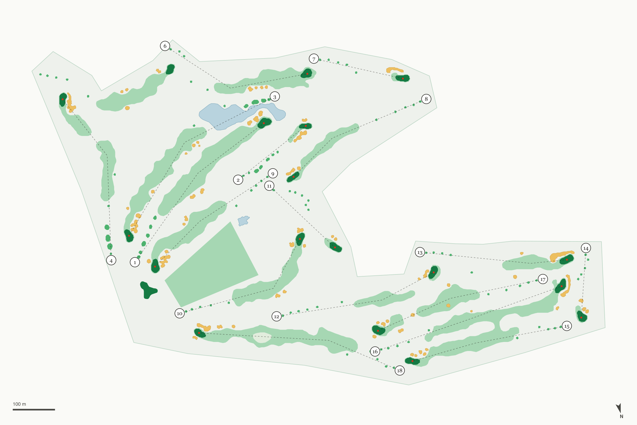 Map of Boulder Ridge Golf Club