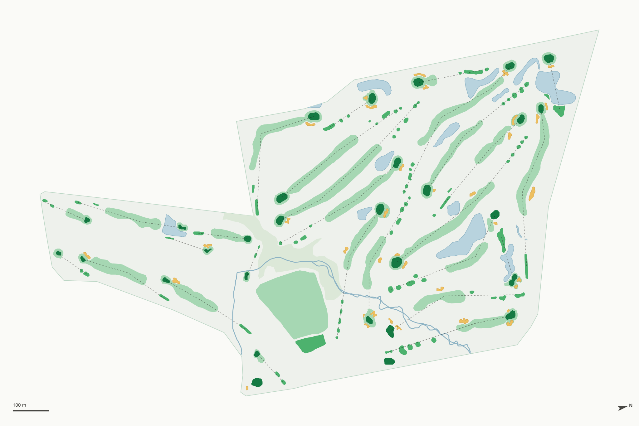 Map of Crescent Farms Golf Club