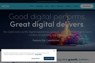 Screenshot of the Whereoware homepage