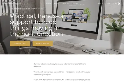 Screenshot of the McBride Digital homepage