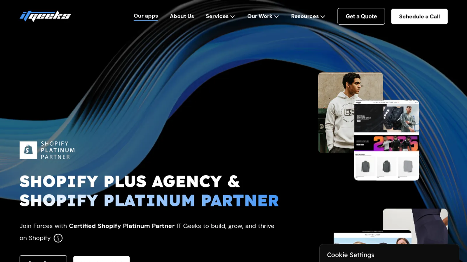 Screenshot of the IT-Geeks homepage