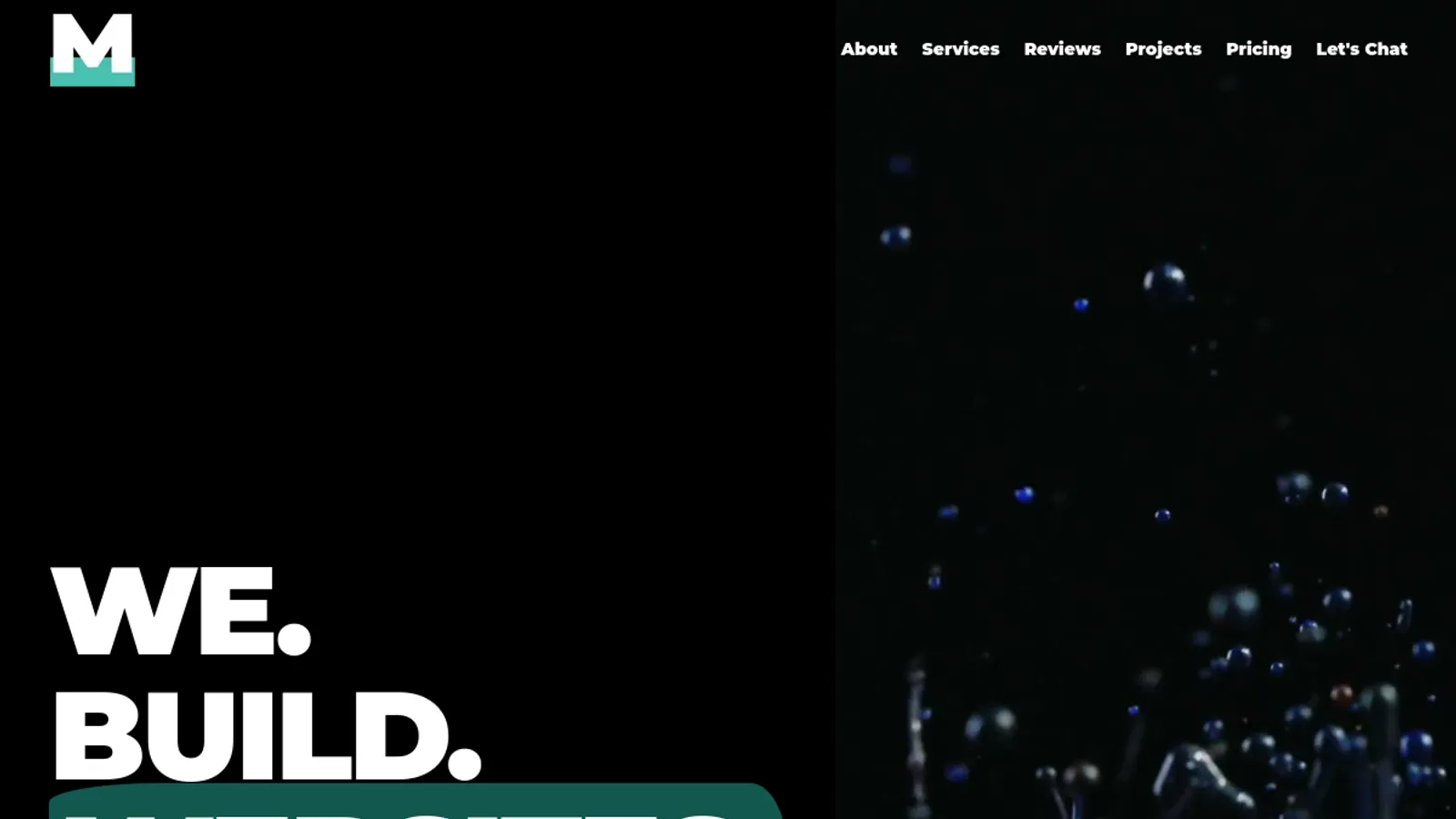 Screenshot of the MJ Digital homepage