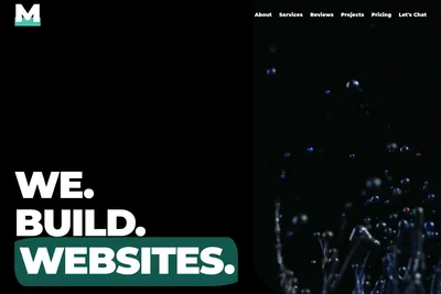 Screenshot of the MJ Digital homepage