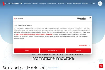 Screenshot of the BTW Informatica S.R.L. homepage