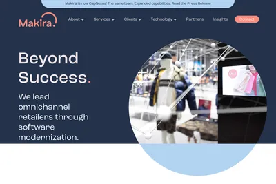 Screenshot of the Makira homepage