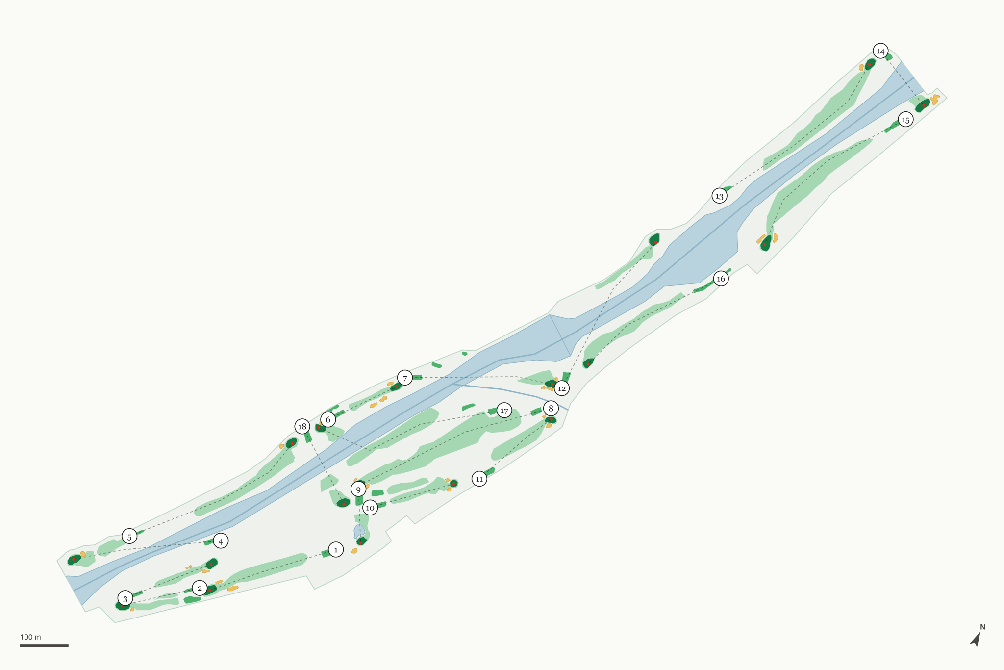 Map of River View Golf Course