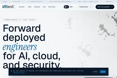 Screenshot of the iNBest homepage