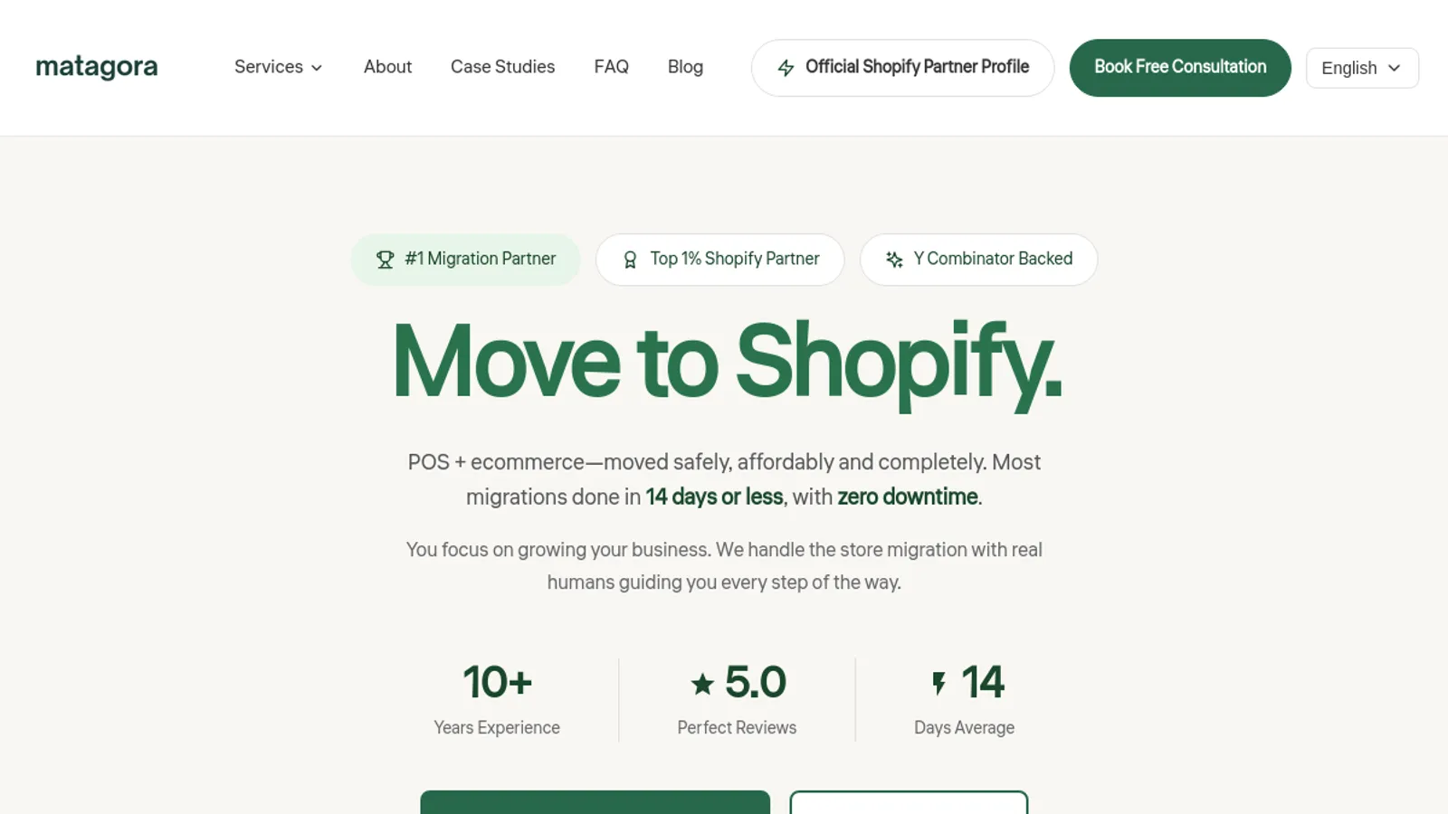 Screenshot of the Matagora | Expertise for retailers by seasoned retailers homepage