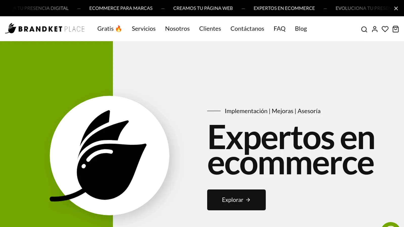 Screenshot of the Brandketplace homepage