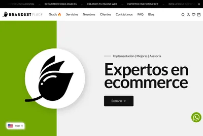 Screenshot of the Brandketplace homepage