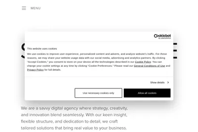 Screenshot of the S'NCE Group homepage