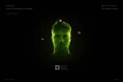 Screenshot of the Jake Batic homepage