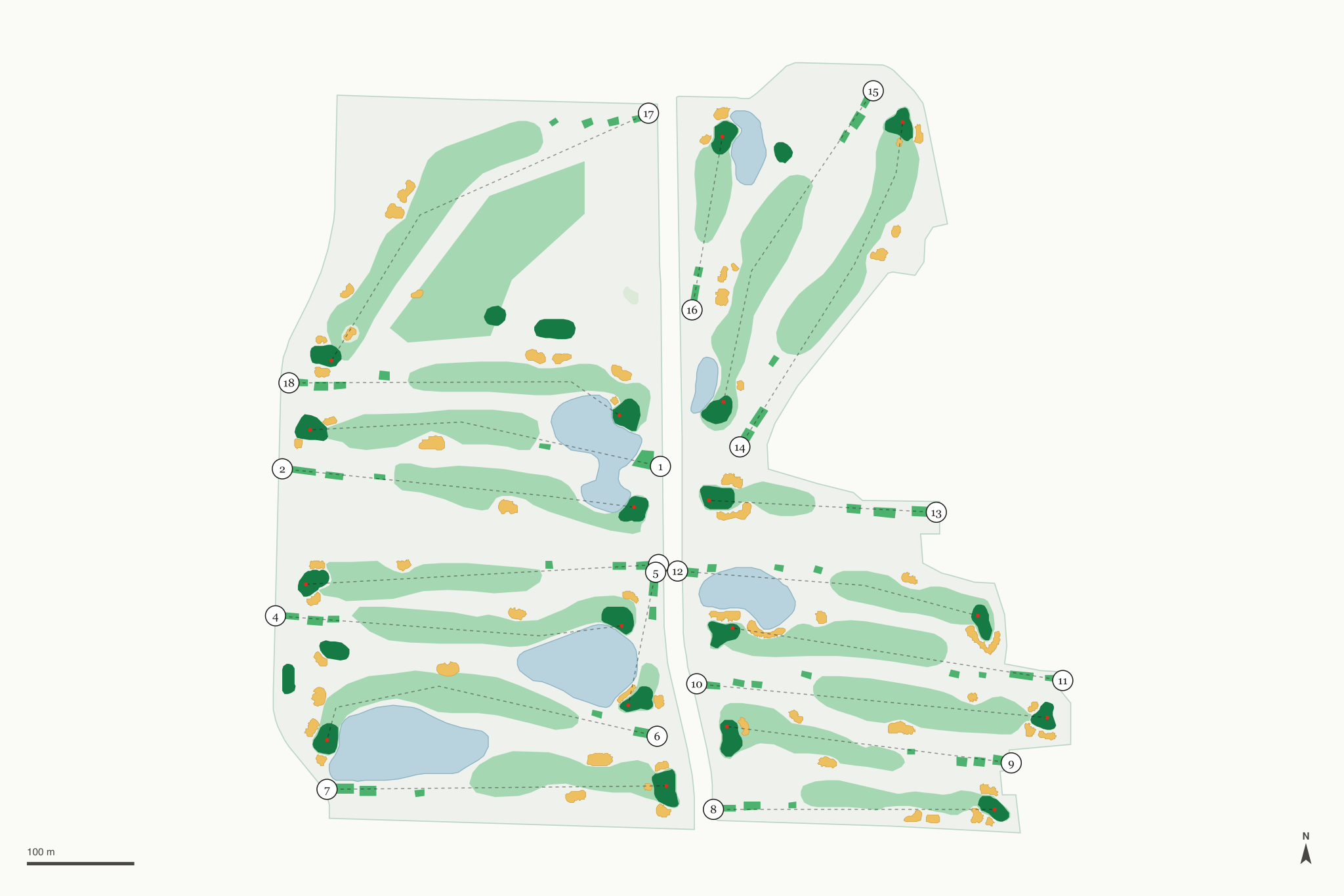 Map of Ocean Course at The Breakers