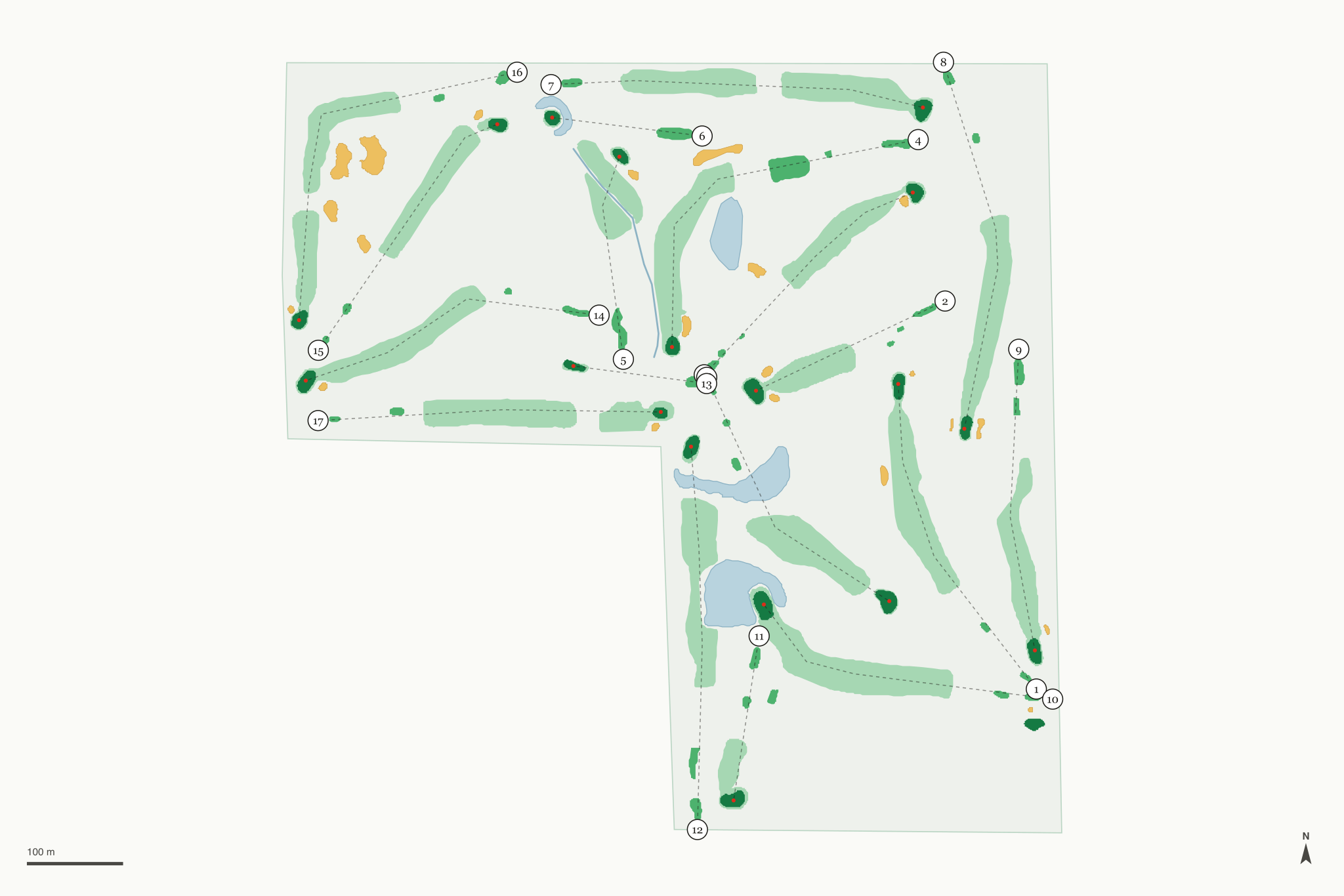Map of Shawano Lake Golf Course