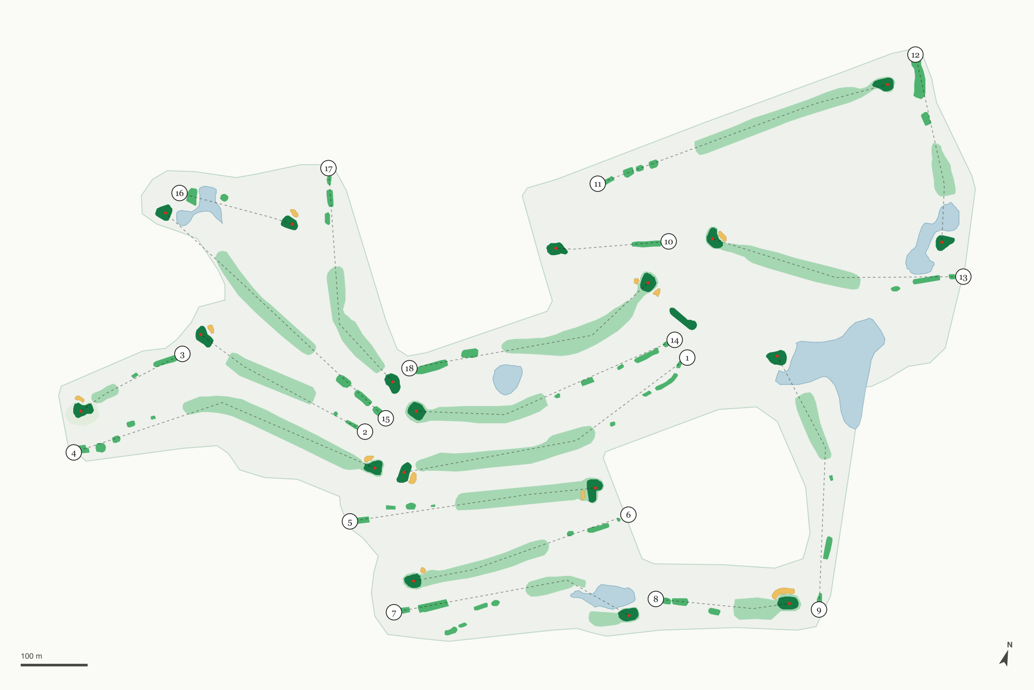 Map of Woods Fort Golf Course