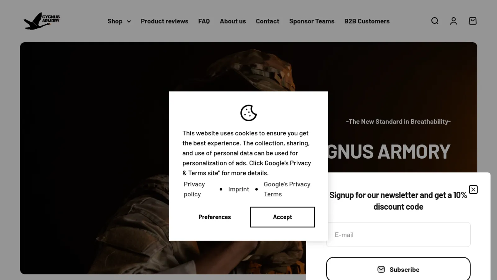 Screenshot of the Linus Paul homepage