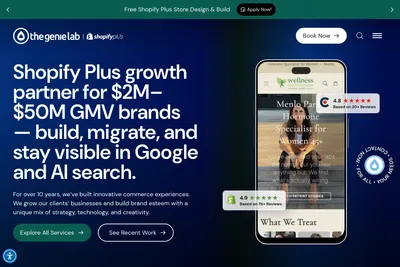 Screenshot of the TheGenieLab LLC homepage