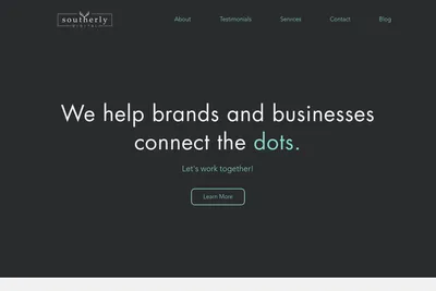 Screenshot of the Southerly Digital homepage