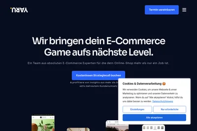 Screenshot of the YARU. homepage