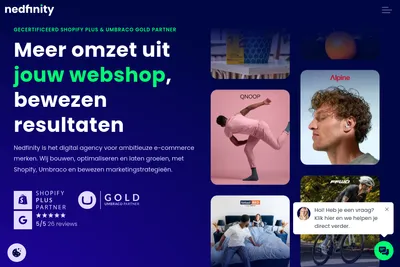 Screenshot of the Nedfinity Digital Agency homepage