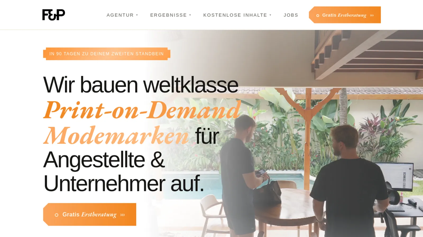 Screenshot of the Flemke & Pätkau homepage